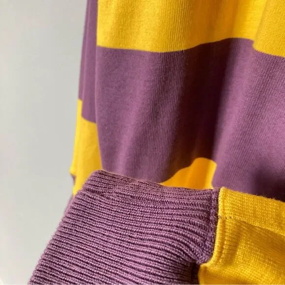 Rowing Blazers x Sports D'Epoque Rugby Polo Purple Yellow Heavyweight Jersey - Picture 4 of 12